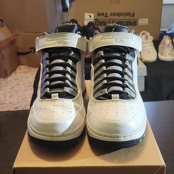 Air Jordan 10 Retro Fusion  (AJF 10) Rare "Cement" (2010) Men 10 Womens 11.5 EUC - Picture 4 of 10